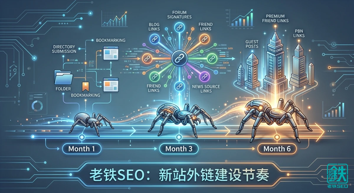 新站外链建设节奏：上线第一个月、第三个月、第六个月分别该做什么